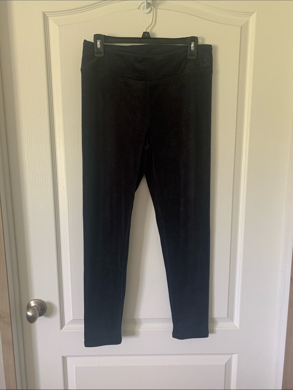 Cuddl Duds Navy Blue Velour Track Pants Medium